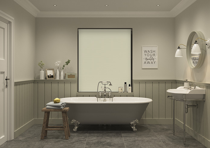 Rimini (Blackout), Cream & Shimmer Barley - Double Roller Blind - Image 7